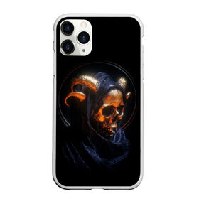 Чехол для iPhone 11 Pro Max матовый с принтом Golden skull | 1.1 в Кировске, Силикон |  | Тематика изображения на принте: cool | cyborg | decoration | fashion | fear | ghost | halloween | head | horror | robot | skeleton | skull | technology | голова | киборг | круто | мода | призрак | робот | скелет | технологии | ужас | украшение | хеллоуин | череп