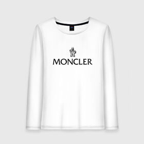 Женский лонгслив хлопок с принтом MONCLER в Кировске, 100% хлопок |  | Тематика изображения на принте: mancler | mankler | moncler | monkler | манклер | мода | монклер | тренд | хайповый | шмот