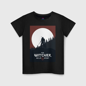 Детская футболка хлопок с принтом The Witcher, Wild Hunt, Геральд, Ведьмак. в Кировске, 100% хлопок | круглый вырез горловины, полуприлегающий силуэт, длина до линии бедер | the witcher | wild hunt | ведьмак. | геральд