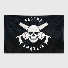 Флаг-баннер с принтом Распил бюджета в Кировске, 100% полиэстер | размер 67 х 109 см, плотность ткани — 95 г/м2; по краям флага есть четыре люверса для крепления | 