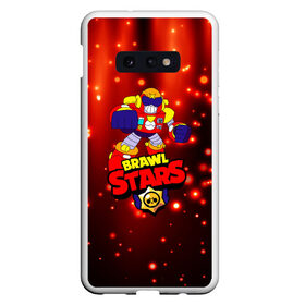 Чехол для Samsung S10E с принтом Brawl Stars/Surge в Кировске, Силикон | Область печати: задняя сторона чехла, без боковых панелей | bibi | crow | kolette | leon | nita | sandy | surge | volt | бравл старс | вольт | герои | детям | звезда | звездные | леон | логотипы игр | мальчикам | огненный | огонь | робот | сенди | спайк | спраут | супергерои