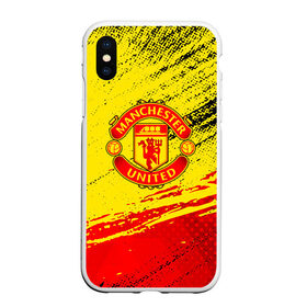 Чехол для iPhone XS Max матовый с принтом MANCHESTER UNITED. в Кировске, Силикон | Область печати: задняя сторона чехла, без боковых панелей | Тематика изображения на принте: fc | fcmu | football | football club | manchester united | red devils | sport | красные дьяволы | манчестер юнайтед | спорт | фк | фкмю | футбол | футбольный клуб