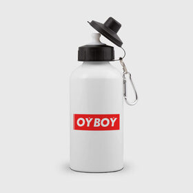 Бутылка спортивная с принтом oyboy в Кировске, металл | емкость — 500 мл, в комплекте две пластиковые крышки и карабин для крепления | казахи | ойбой | сабуров | чбд | что было дальше | щербаков | юмор