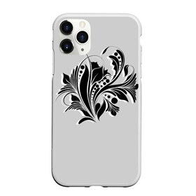Чехол для iPhone 11 Pro Max матовый с принтом Flower в Кировске, Силикон |  | black | black and white | flower | white