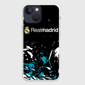 Чехол для iPhone 13 mini с принтом REAL MADRID. в Кировске,  |  | fc | football | football club | real madrid | sport | реал мадрид | спорт | спортивные | униформа | фирменные цвета | фк | футбол | футбольный клуб