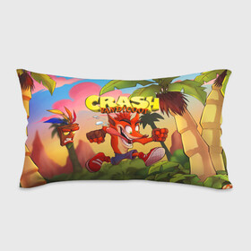 Подушка 3D антистресс с принтом Crash Bandicoot в Кировске, наволочка — 100% полиэстер, наполнитель — вспененный полистирол | состоит из подушки и наволочки на молнии | aku aku | crash bandicoot | бандикут | игры | крэш бандикут