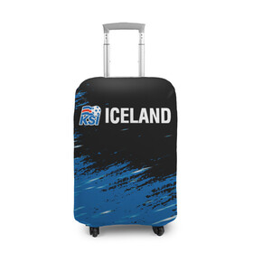 Чехол для чемодана 3D с принтом KSI ICELAND. в Кировске, 86% полиэфир, 14% спандекс | двустороннее нанесение принта, прорези для ручек и колес | 2019 | 2020 | fc | football | iceland | ksi | sport | исландия | кси | сборная исландии | спорт | спортивные | униформа | фирменные цвета | фк | футбол | футбольный клуб