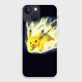 Чехол для iPhone 13 mini с принтом Pikachu Pika Pika в Кировске,  |  | pika | pikachu | аниме | детская | детям | игры | молния | мышка | мышь | пика | пикачу | покемон | покемоны