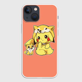 Чехол для iPhone 13 mini с принтом Pikachu Pika Pika в Кировске,  |  | pika | pikachu | аниме | детская | детям | игры | молния | мышка | мышь | пика | пикачу | покемон | покемоны