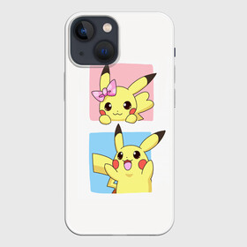 Чехол для iPhone 13 mini с принтом Pikachu Pika Pika в Кировске,  |  | pika | pikachu | аниме | детская | детям | игры | молния | мышка | мышь | пика | пикачу | покемон | покемоны