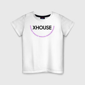 Детская футболка хлопок с принтом xhouse в Кировске, 100% хлопок | круглый вырез горловины, полуприлегающий силуэт, длина до линии бедер | 