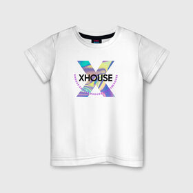 Детская футболка хлопок с принтом xhouse в Кировске, 100% хлопок | круглый вырез горловины, полуприлегающий силуэт, длина до линии бедер | blogger | xbloggers | xhouse | блогер | блогеры