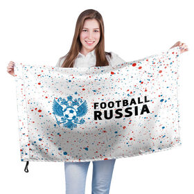 Флаг 3D с принтом FOOTBALL RUSSIA / Футбол в Кировске, 100% полиэстер | плотность ткани — 95 г/м2, размер — 67 х 109 см. Принт наносится с одной стороны | football | russia | sport | арсенал | ахмат | герб | динамо | зенит | краснодар | локомотив | россии | российский | россия | ростов | ротор | рубин | русский | сборная | символ | союз | спартак | спорт | форма