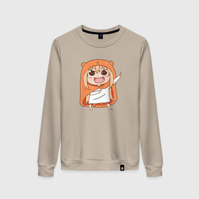 Женский свитшот хлопок с принтом Himouto! Umaru-chan в Кировске, 100% хлопок | прямой крой, круглый вырез, на манжетах и по низу широкая трикотажная резинка  | anime himouto | anime umaru | himoto | himouto | himouto umaru | himouto umaru chan | umaru | umaru chan | аниме | аниме умару | аниме химото | двуличная сестренка умару | умару | химото | химото умару тян