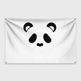 Флаг-баннер с принтом Panda в Кировске, 100% полиэстер | размер 67 х 109 см, плотность ткани — 95 г/м2; по краям флага есть четыре люверса для крепления | panda | животные | медведь | мишка | панда