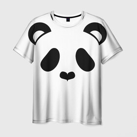 Мужская футболка 3D с принтом Panda в Кировске, 100% полиэфир | прямой крой, круглый вырез горловины, длина до линии бедер | panda | животные | медведь | мишка | панда