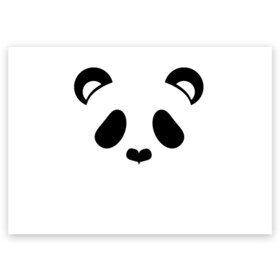 Поздравительная открытка с принтом Panda в Кировске, 100% бумага | плотность бумаги 280 г/м2, матовая, на обратной стороне линовка и место для марки
 | panda | животные | медведь | мишка | панда