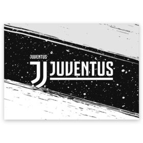 Поздравительная открытка с принтом JUVENTUS / ЮВЕНТУС в Кировске, 100% бумага | плотность бумаги 280 г/м2, матовая, на обратной стороне линовка и место для марки
 | ball | club | dtynec | foot | football | italy | juventus | logo | ronaldo | sport | team | дибала | италия | клуб | лого | логотип | логотипы | огмутегы | роналдо | сборная | символ | символы | спорт | форма | футбол | футболист | футболисту | 