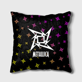 Подушка 3D с принтом METALLICA / МЕТАЛЛИКА в Кировске, наволочка – 100% полиэстер, наполнитель – холлофайбер (легкий наполнитель, не вызывает аллергию). | состоит из подушки и наволочки. Наволочка на молнии, легко снимается для стирки | Тематика изображения на принте: hetfield | james | logo | metal | metalica | metallica | music | rock | star | джеймс | звезда | знак | ларс | лого | логотип | логотипы | метал | металика | металлика | музыка | рок | символ | символы | ульрих | хэтфилд