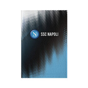 Обложка для паспорта матовая кожа с принтом SSC NAPOLI / Наполи в Кировске, натуральная матовая кожа | размер 19,3 х 13,7 см; прозрачные пластиковые крепления | Тематика изображения на принте: 
