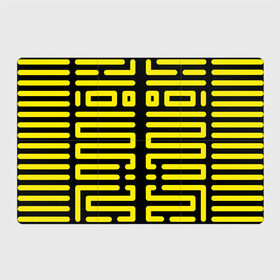 Магнитный плакат 3Х2 с принтом полосы, линии, узор, в Кировске, Полимерный материал с магнитным слоем | 6 деталей размером 9*9 см | жёлтый | киберпанк | линии | орнамент | полосы | узор | футуризм