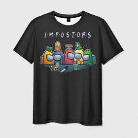 Мужская футболка 3D с принтом Impostors в Кировске, 100% полиэфир | прямой крой, круглый вырез горловины, длина до линии бедер | among us | brawl stars | fall guys | game | impostor | steam | импостор | эмонг ас