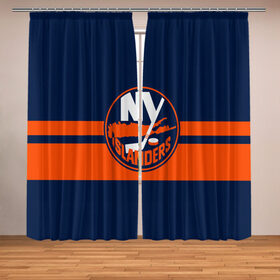 Фотошторы с принтом NY ISLANDERS NHL в Кировске, Блэкаут (светозащита 90%) / Габардин (светозащита 40% | 2 полотна шириной по 145 см; Высота 200-300 см; Крепление: шторная лента (на крючки); | hockey | islanders | logo | new york | ny | sport | usa | исландерс | логотип | нхл | нью йорк | спорт | хоккей