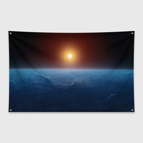 Флаг-баннер с принтом Звезда по имени солнце в Кировске, 100% полиэстер | размер 67 х 109 см, плотность ткани — 95 г/м2; по краям флага есть четыре люверса для крепления | астрономия | вселенная | звезда | космос | солнце