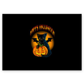 Поздравительная открытка с принтом Хэллоуин в Кировске, 100% бумага | плотность бумаги 280 г/м2, матовая, на обратной стороне линовка и место для марки
 | halloween | happy | happy halloween | вампир | зубы | луна | полнолуние | праздник | праздник хэллоуин | тыква | хэллоуин