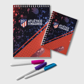 Блокнот с принтом ATLETICO MADRID / Атлетико в Кировске, 100% бумага | 48 листов, плотность листов — 60 г/м2, плотность картонной обложки — 250 г/м2. Листы скреплены удобной пружинной спиралью. Цвет линий — светло-серый
 | atletico | club | footbal | logo | madrid | атлетико | знак | клуб | логотип | логотипы | мадрид | символ | символы | форма | футбол | футбольная | футбольный