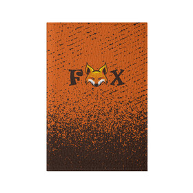 Обложка для паспорта матовая кожа с принтом FOX в Кировске, натуральная матовая кожа | размер 19,3 х 13,7 см; прозрачные пластиковые крепления | animals | fox | foxes | foxy | ginger | животные | лис | лиса | лисенок | лисий | лисица | лисицы | лисичка | лисички | лисы | лисята | оранжевый
