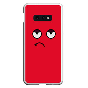 Чехол для Samsung S10E с принтом Смайлы. в Кировске, Силикон | Область печати: задняя сторона чехла, без боковых панелей | Тематика изображения на принте: маска | медицинская маска | прикольные картинки | смайлики | смайлы | стикербук | текстура | фон | эмоджи | эмодзи