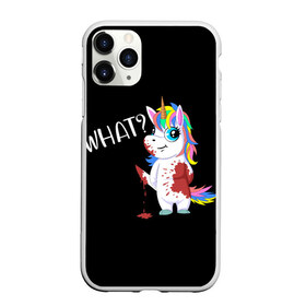 Чехол для iPhone 11 Pro Max матовый с принтом What Unicorn в Кировске, Силикон |  | cat | halloween | rainbow | unicorn | what | единорог | единорожек | кот | нож | пушистый | радуга | радужный | хэллоуин | что