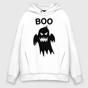 Мужское худи Oversize хлопок с принтом BOO в Кировске, френч-терри — 70% хлопок, 30% полиэстер. Мягкий теплый начес внутри —100% хлопок | боковые карманы, эластичные манжеты и нижняя кромка, капюшон на магнитной кнопке | 31 октября | halloween | halowen | ведьма | день всех святых | джек | костюм | кровь | лого | монстр | надпись | праздник | приведение | призрак | светильник | символ | страшная | тыква | ужасы | хеллоуин | хеллуин