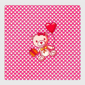 Магнитный плакат 3Х3 с принтом Медвежонок сюрприз в Кировске, Полимерный материал с магнитным слоем | 9 деталей размером 9*9 см | Тематика изображения на принте: baby | bear | love is | teddy | valentines | бабочка | бантик | валентина | влюбленный | воздушный шарик | девочка | игрушка | лучшая мама | любимая жена | люблю | любовь | малыш | марта | медведь | медвежата | милый