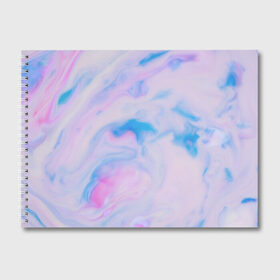 Альбом для рисования с принтом BluePink в Кировске, 100% бумага
 | матовая бумага, плотность 200 мг. | Тематика изображения на принте: gradient | swirl | swirly | абстракция | акварель | без дизайна | волны | голубая | градиент | графика | краски | на каждый день | облака | омбре | разноцветные разводы | рисунок | розовая | розовый | софтовая