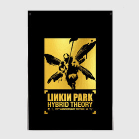 Постер с принтом Hybrid Theory 20th Anniversary в Кировске, 100% бумага
 | бумага, плотность 150 мг. Матовая, но за счет высокого коэффициента гладкости имеет небольшой блеск и дает на свету блики, но в отличии от глянцевой бумаги не покрыта лаком | chester bennington | hybrid theory | linkin park | rock | беннингтон | линкин парк | рок | честер