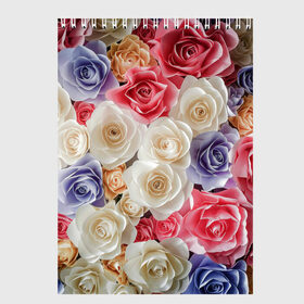 Скетчбук с принтом Розы в Кировске, 100% бумага
 | 48 листов, плотность листов — 100 г/м2, плотность картонной обложки — 250 г/м2. Листы скреплены сверху удобной пружинной спиралью | бабочка | бабочки | девушкам | милый рисунок | природа | радуга | роза | розы | цветок | цветочек | цветочки | цветы | шипы | шипы и розы