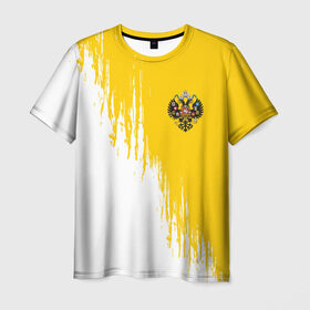 Мужская футболка 3D с принтом РОССИЙСКАЯ ИМПЕРИЯ в Кировске, 100% полиэфир | прямой крой, круглый вырез горловины, длина до линии бедер | 