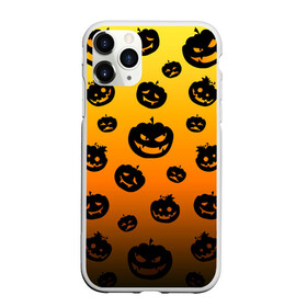 Чехол для iPhone 11 Pro Max матовый с принтом Halloween - Тыквы в Кировске, Силикон |  | halloween | jack lantern | trick or treat | день всех святых | день мертвых | конфеты или жизнь | лицо тыквы | праздник | рожи | светильник джека | страшно | тыква | тыква с лицом | тыквенный | тыквы | ужасы