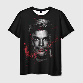 Мужская футболка 3D с принтом Dexter в Кировске, 100% полиэфир | прямой крой, круглый вырез горловины, длина до линии бедер | dexter | декстер | декстер морган | дэкстер | дэкстэр | сериал | сериалы
