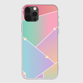 Чехол для iPhone 12 Pro Max с принтом Нежные цвета геометрии в Кировске, Силикон |  | геометрический | геометрия | мозаика | нежные | нежный | пастель.пастельный | цвет | цвета