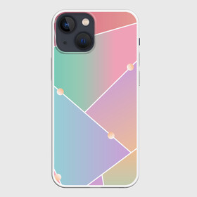 Чехол для iPhone 13 mini с принтом Нежные цвета геометрии в Кировске,  |  | геометрический | геометрия | мозаика | нежные | нежный | пастель.пастельный | цвет | цвета