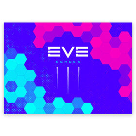 Поздравительная открытка с принтом EVE ECHOES / ИВ ЭХО в Кировске, 100% бумага | плотность бумаги 280 г/м2, матовая, на обратной стороне линовка и место для марки
 | Тематика изображения на принте: echo | echoes | eve | game | games | logo | online | space | ев онлайн | ев эхо | еве | ив онлайн | ив эхо | игра | игры | космос | лого | логотип | логотипы | онлайн | символ | символы | эхо | эхос
