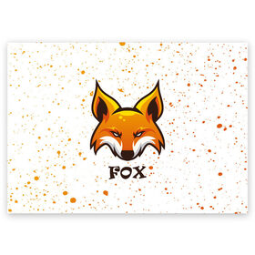 Поздравительная открытка с принтом FOX в Кировске, 100% бумага | плотность бумаги 280 г/м2, матовая, на обратной стороне линовка и место для марки
 | animals | fox | foxes | foxy | ginger | животные | лис | лиса | лисенок | лисий | лисица | лисицы | лисичка | лисички | лисы | лисята | оранжевый