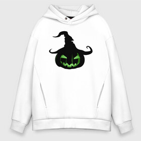 Мужское худи Oversize хлопок с принтом Halloween - Тыква в Кировске, френч-терри — 70% хлопок, 30% полиэстер. Мягкий теплый начес внутри —100% хлопок | боковые карманы, эластичные манжеты и нижняя кромка, капюшон на магнитной кнопке | halloween | jack lantern | trick or treat | день всех святых | день мертвых | конфеты или жизнь | лицо тыквы | праздник | рожи | светильник джека | страшно | тыква | тыква с лицом | тыквенный | тыквы | ужасы