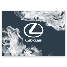 Поздравительная открытка с принтом LEXUS / ЛЕКСУС в Кировске, 100% бумага | плотность бумаги 280 г/м2, матовая, на обратной стороне линовка и место для марки
 | Тематика изображения на принте: auto | lexus | logo | moto | symbol | авто | автомобиль | гонки | лексус | лого | логотип | логотипы | марка | машина | мото | символ | символы