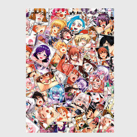 Скетчбук с принтом Color ahegao в Кировске, 100% бумага
 | 48 листов, плотность листов — 100 г/м2, плотность картонной обложки — 250 г/м2. Листы скреплены сверху удобной пружинной спиралью | ahegao | anime | manga | аниме | ахегао | коллаж | манга | паттерн | цвет
