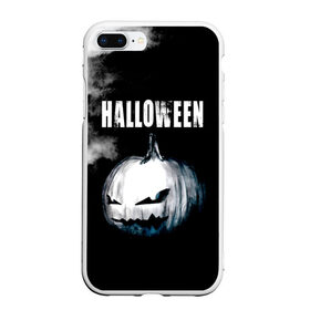 Чехол для iPhone 7Plus/8 Plus матовый с принтом Halloween в Кировске, Силикон | Область печати: задняя сторона чехла, без боковых панелей | 31 октября | halloween | halowen | ведьма | день всех святых | джек | костюм | кровь | лого | монстр | надпись | праздник | приведение | призрак | светильник | символ | страшная | тыква | ужасы | хеллоуин | хеллуин