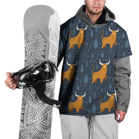 Накидка на куртку 3D с принтом Быки в Кировске, 100% полиэстер |  | Тематика изображения на принте: 2021 | бык | год быка | год коровы | новый год | символ года